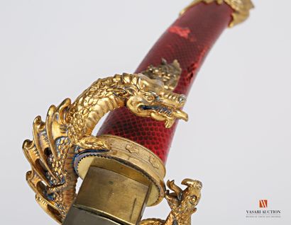 Katana, lame à gorge de 69,5 cm, tsuka gainée...