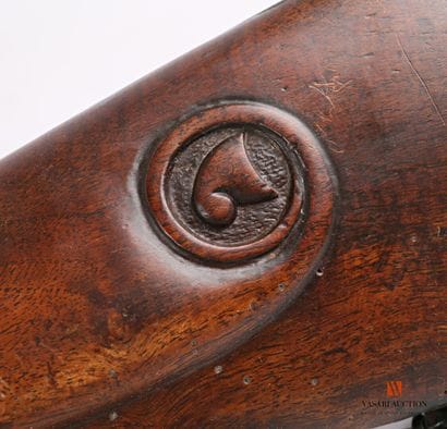 Fusil de chasse à percussion, canons en table...