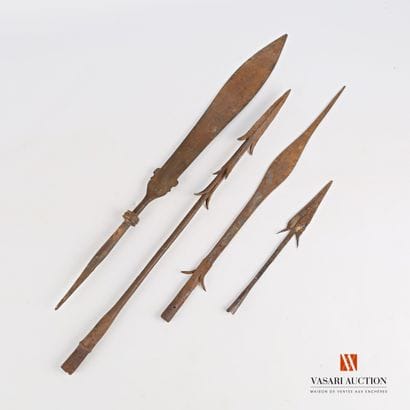 Pointes de lance et harpons, 25 cm, 36 cm,...