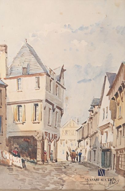 THORY A. 

Paved street - Village scene -...