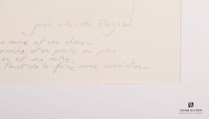 REYNAL Jean-Claude (1938-1988), after

The...