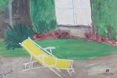 J. GERAUD (20th century)

The yellow deckchair

Oil...