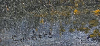 SANDERS (20th century)

Village by the River

Oil...