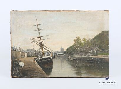 French school, early 20th century

The port...