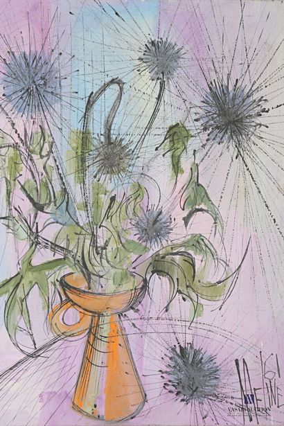 MELINE (20th century)

Still life with thistles

Signed...