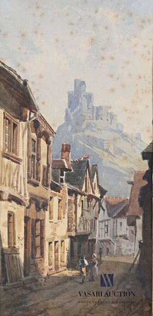 THORY A. 

Paved street - Village scene -...