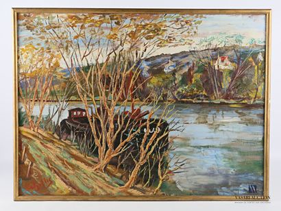 CATZILLIS (XXth century)

Barge moored at...