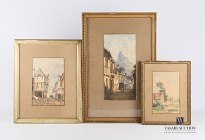 THORY A. 

Paved street - Village scene -...