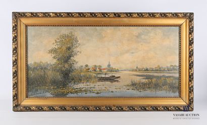 SANDERS (20th century)

Village by the River

Oil...
