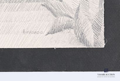 Lot of three pencil drawings :

- CASADO...