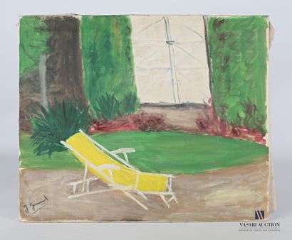 J. GERAUD (20th century)

The yellow deckchair

Oil...