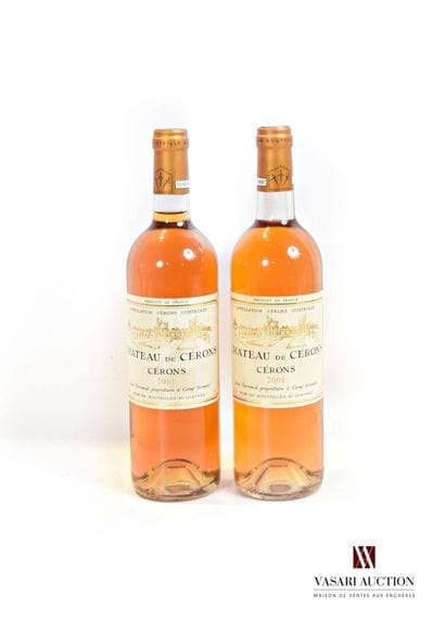 2 bouteilles	Château de CÉRONS	Cérons	2001

	Et.:...