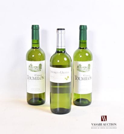 Lot de 3 bouteilles de vin blanc comprenant...