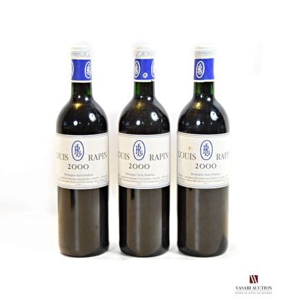 3 bottles LOUIS RAPIN Montagne St Emilion...