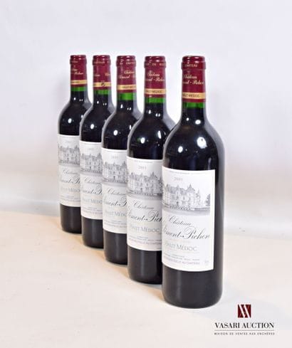 5 bottles Château CLÉMENT PICHON Haut Médoc...