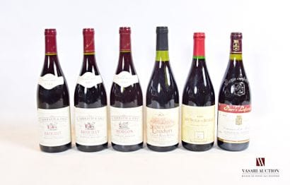 Lot of 6 bottles including :

2 bottles BROUILLY...