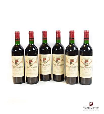 6 bottles CLOS LAMOTHE Graves 2000

	And....