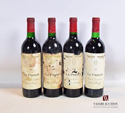 4 bottles LE PARVIS St Emilion mise neg....