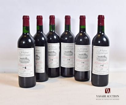 6 bottles Château PEYRELONGUE St Emilion...