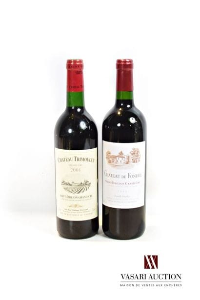 Lot of 2 bottles including :

1 bottle Château...