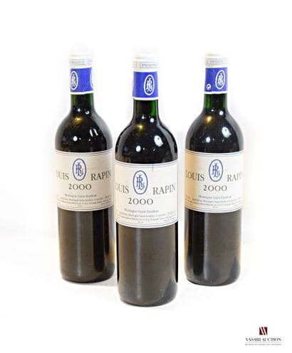 3 bottles LOUIS RAPIN Montagne St Emilion...
