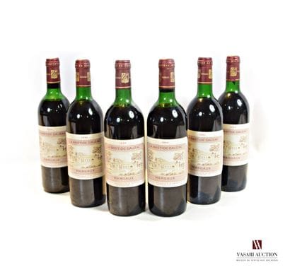 6 bottles LA BASTIDE DAUZAC Margaux 1990

	And....