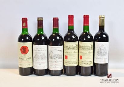 Lot of 6 bottles including :

1 bottle Château...