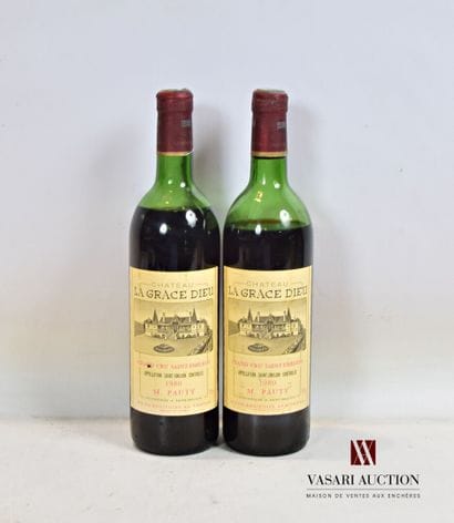 2 bouteilles	Château LA GRACE DIEU	St Emilion...