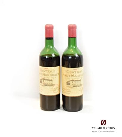 2 bottles Château HAUT MARBUZET St Estèphe...