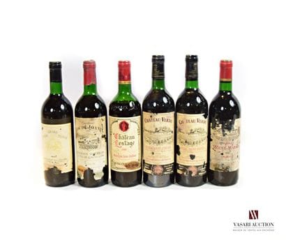 Lot of 6 bottles including :

1 bottle Château...