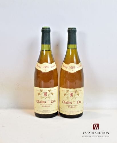 2 bottles CHABLIS 1er Cru Vaillons mise A....