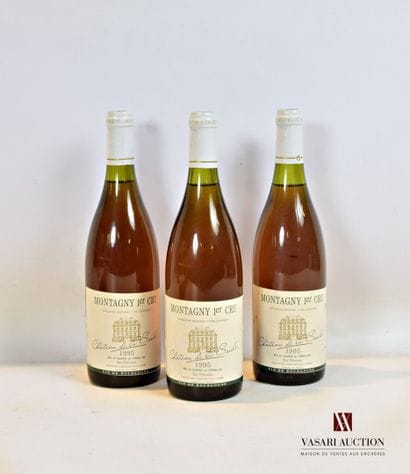 3 bottles MONTAGNY 1er Cru Château de la...