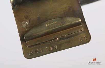Troop belt model 1845, blackened cowhide,...