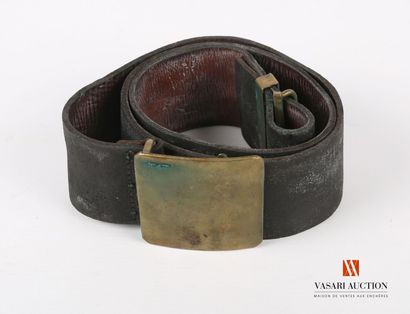 Troop belt model 1845, blackened cowhide,...