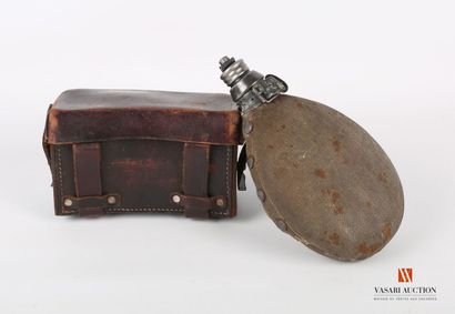 German cartridge belt model 1895, brown leather,...