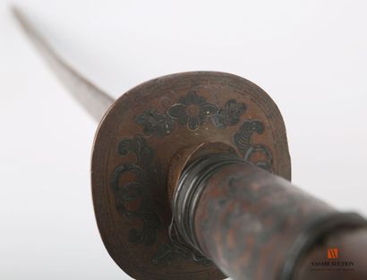 Indochinese sword, slightly curved blade...