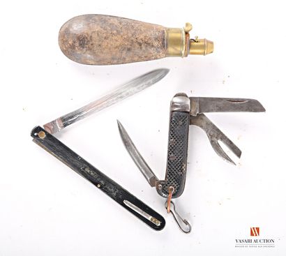Folding knife of sailor, two blades and a...