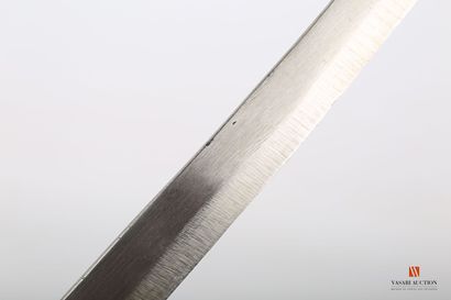 Katana, slightly curved sharpened blade of...