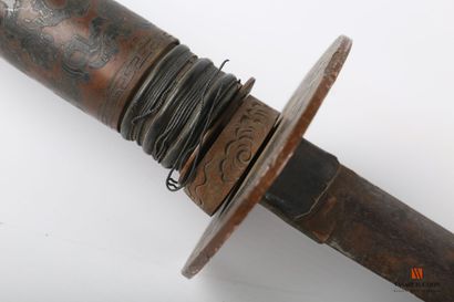 Indochinese sword, slightly curved blade...