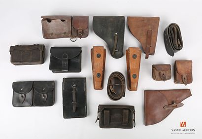 Cartridge belt model 1882 (2 specimens, repairs),...