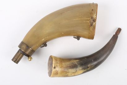 Two powder flasks in horn.

(wear, missi...