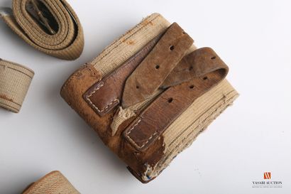 Set of military belts, brelage pieces, military...