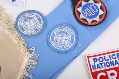 Blue beret of the UN, green beret of the...