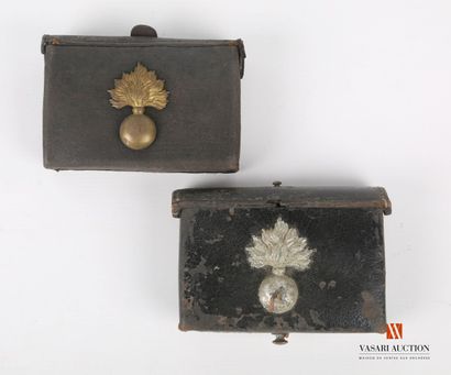 Cartridge belt of gendarme with foot, leather...