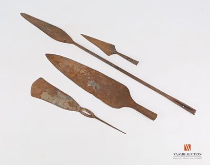Spearheads, 24 cm, 37 cm, 45 cm and 74 cm,...