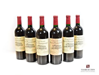 6 bottles Château HAUT MARBUZET St Estèphe...