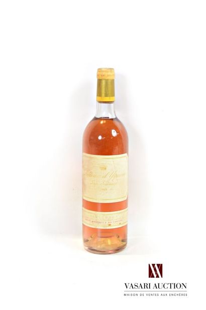 1 bottle Château d'YQUEM 1er Cru Sup Sauternes...