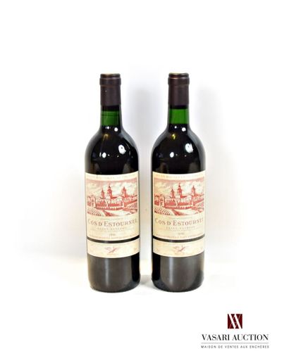 2 bottles Château COS D'ESTOURNEL St Estèphe...