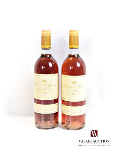 2 bottles Château d'YQUEM 1er Cru Sup Sauternes...