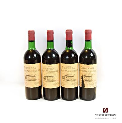 4 bottles Château HAUT MARBUZET St Estèphe...